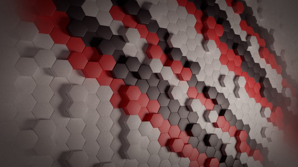 Abstract Scene with Hexagon Tiles preview image 1